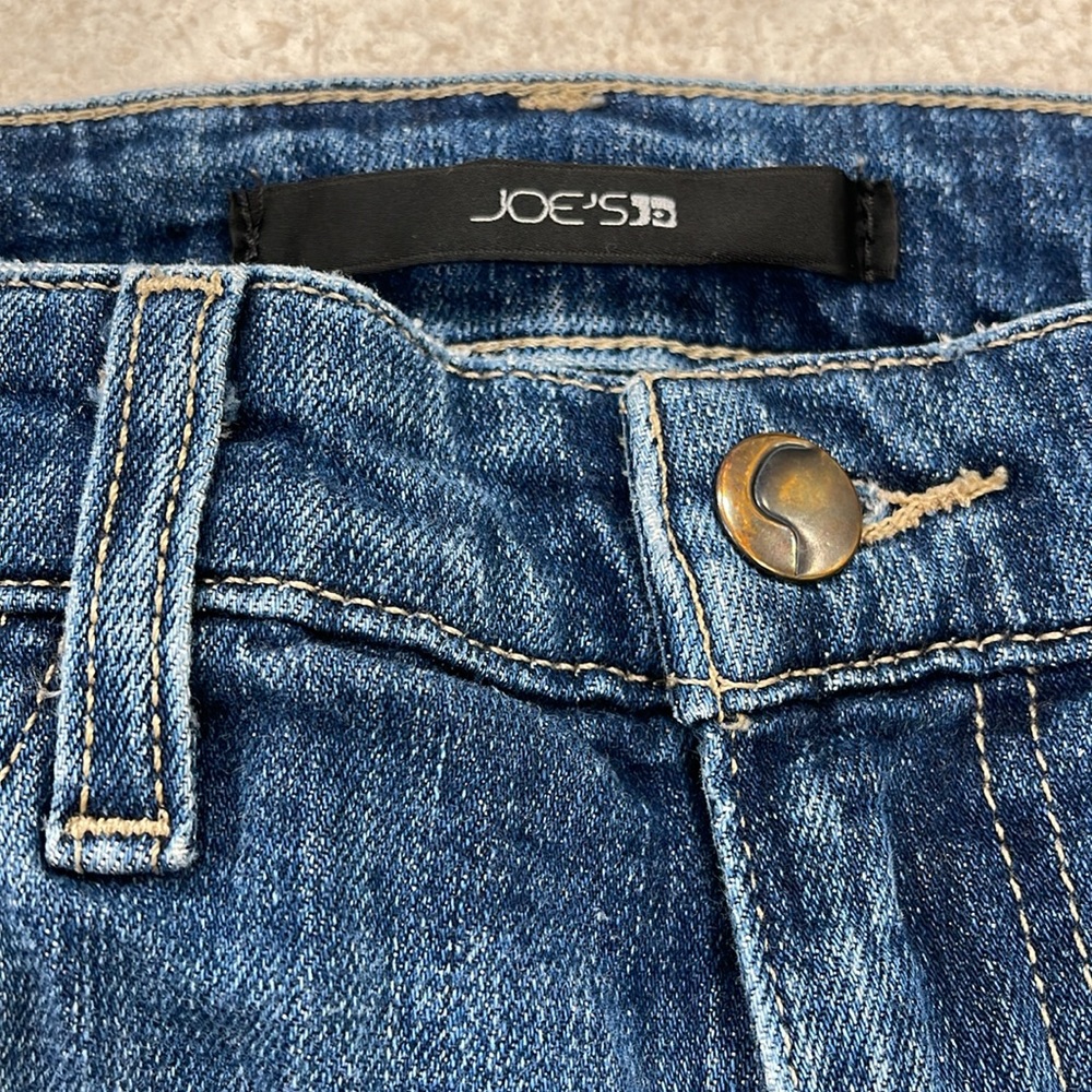 JOE’S “KEAGAN” FADED BLUE DISTRESSED SKINNY ANKLE JEANS SIZE 25 - Picture 4 of 12